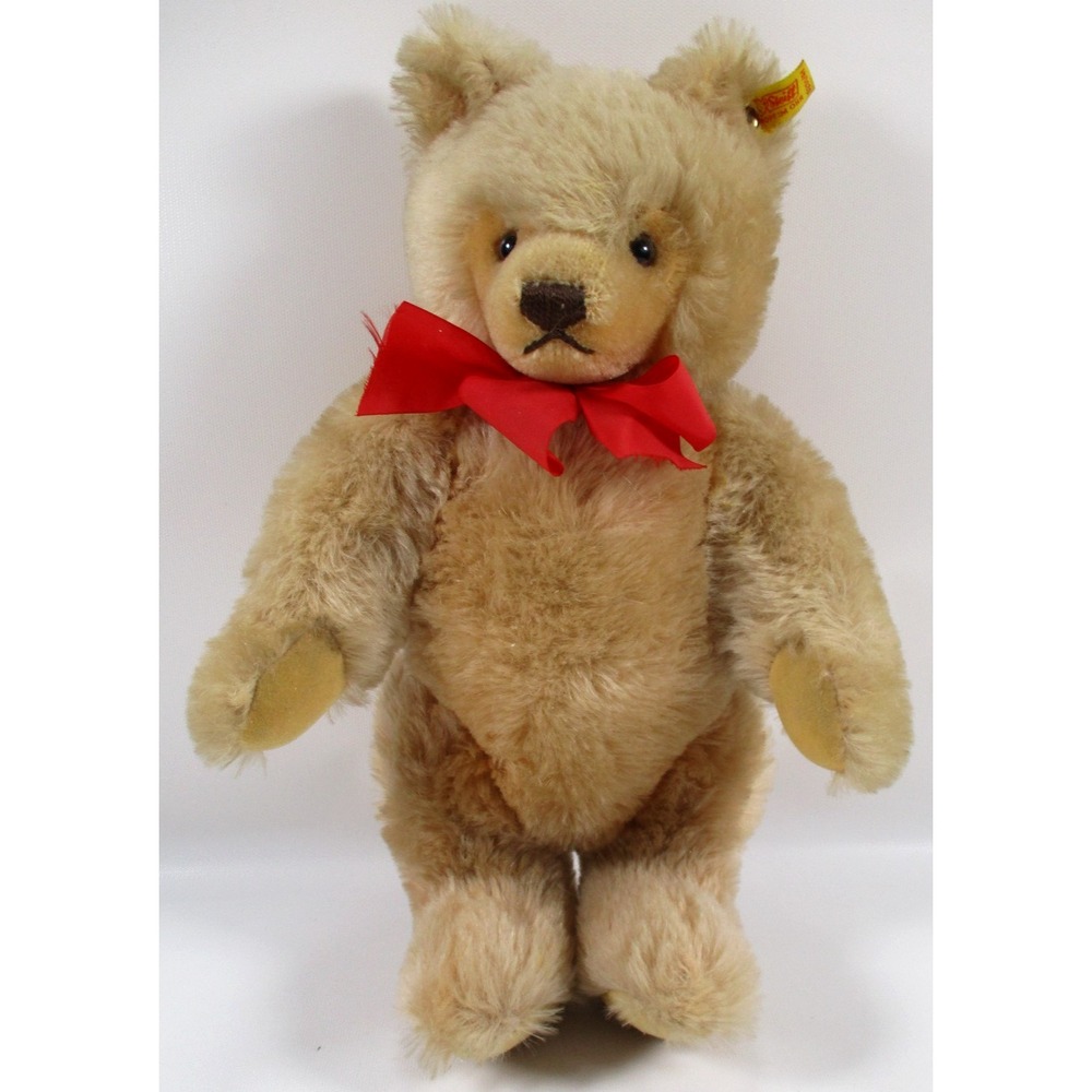 Vintage Steiff Growler Teddy Bear 0201/41 15" Blonde Mohair W/Tags W. Germany